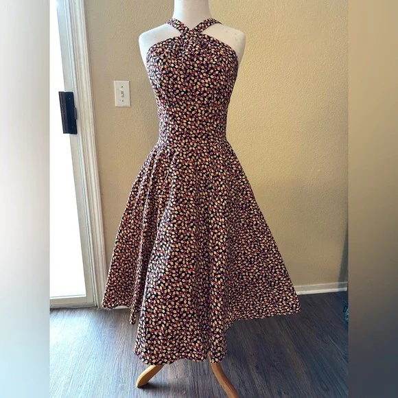 slim fit dress slacks Red 1950s Polka Dot Halter Dress main image 1